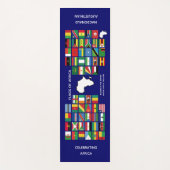 Tapis De Yoga DRAPEAUX DE FÊTE BLEUS Personnalisés D'AFRIQUE (Devant)
