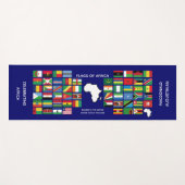 Tapis De Yoga DRAPEAUX DE FÊTE BLEUS Personnalisés D'AFRIQUE (Devant (Horizontal))