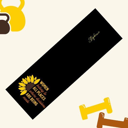Tapis De Yoga Droits des femmes Ruth Bader Sunflower Méditation 