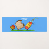 Tapis De Yoga Drôle de dessin animé de fourmis (Dos (Horizontal))