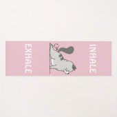 Tapis De Yoga drôle de fart inhale exhale rose (Devant (Horizontal))