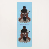 Tapis De Yoga Drôle dessin animé de bison de buffle (Dos)