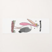 Tapis De Yoga Drôle dessin animé de cigogne en marabou (Dos (Horizontal))