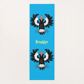 Tapis De Yoga Drôle dessin animé de Magpie australienne (Dos)