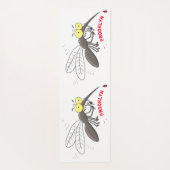 Tapis De Yoga Drôle dessin d'insecte moustique (Dos)