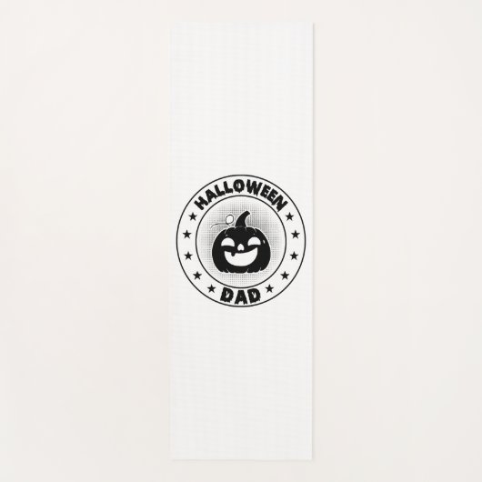 Tapis De Yoga Drôle Halloween papa Halloween Citrouille (Devant)