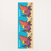Tapis De Yoga Drôle mignon caricature pourpre crabe ermite (Dos)