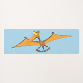 Tapis De Yoga Drôle mignon dessin animé de pterodactyle volant o (Dos (Horizontal))