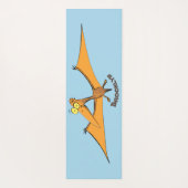 Tapis De Yoga Drôle mignon dessin animé de pterodactyle volant o (Dos)