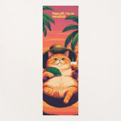 Tapis De Yoga Drôle Rétro Vacances de chats d'été (Devant)