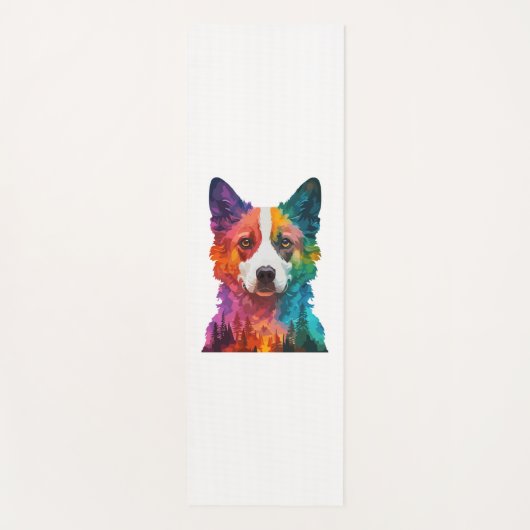 Tapis De Yoga du chien coloré (Devant)