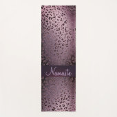 Tapis De Yoga Dusky Violet Leopard Namaste (Devant)