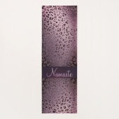 Tapis De Yoga Dusky Violet Leopard Namaste (Dos)