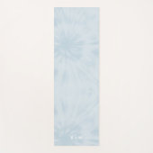 Tapis De Yoga Dye | Pastel Blue Modern Stylish Monogram (Devant)