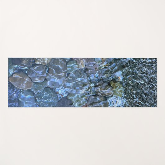 Tapis De Yoga Eau de ruissellement, ruisseau, vapeur, Pierres so (Devant (Horizontal))