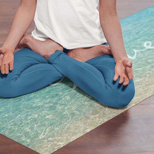 Tapis De Yoga Eau faible Personnalisée Turquoise & Sable