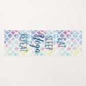 Tapis De Yoga Eau moderne manger sommeil yoga répéter (Devant (Horizontal))