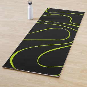 Tapis De Yoga Ebb et flux 2 en Lime vert et noir