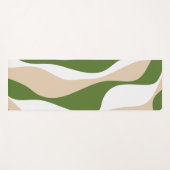 Tapis De Yoga Ebb et flux 4 - Blanc, Sable et Palm Green (Devant (Horizontal))