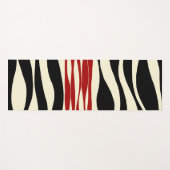 Tapis De Yoga Ebb et flux - Rouge et crème (Devant (Horizontal))