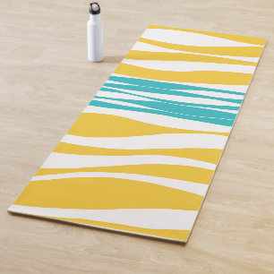Tapis De Yoga Ebb et flux - Turquoise & Jaune