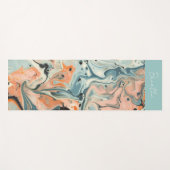 Tapis De Yoga Ebru Abstrait (Devant (Horizontal))