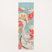 Tapis De Yoga Ebru Abstrait (Devant)