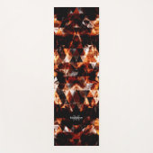 Tapis De Yoga Éclairage orange brillant triangle feu Monogramme (Devant)