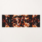 Tapis De Yoga Éclairage orange brillant triangle feu Monogramme (Devant (Horizontal))