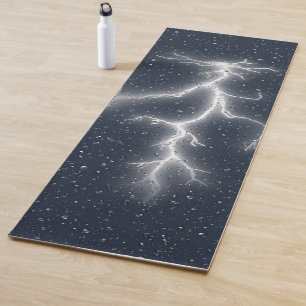 Tapis De Yoga Éclairs et gouttes de pluie