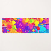 Tapis De Yoga Éclat de couleur dynamique (Devant (Horizontal))