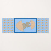 Tapis De Yoga Écouter du lapin de l'Oeuf Étrange (Devant (Horizontal))