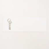 Tapis De Yoga Écriture or de chambre élégant mariage blanc chic (Devant (Horizontal))