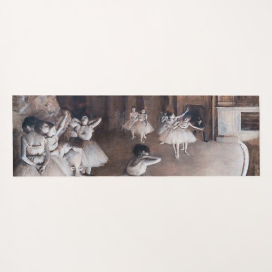 Tapis De Yoga Edgar Degas - Répétition de ballet sur scène (Dos (Horizontal))
