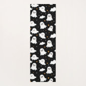 Tapis De Yoga Éffrayant mignon Halloween Ghost Nuageux Star Sky (Dos)