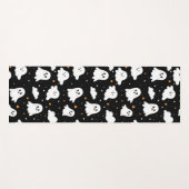 Tapis De Yoga Éffrayant mignon Halloween Ghost Nuageux Star Sky (Devant (Horizontal))