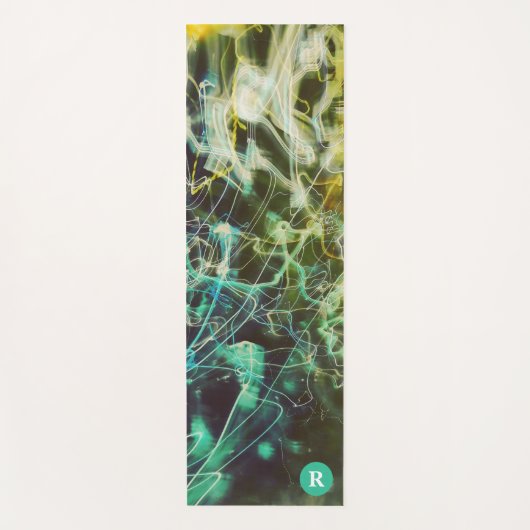 Tapis De Yoga Electric Light Lines Gradient Abstract. (Devant)