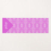 Tapis De Yoga Élégance à motifs en monogramme rose (Devant (Horizontal))