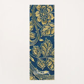 Tapis De Yoga Élégance Bleue Dorée (Devant)