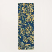 Tapis De Yoga Élégance Bleue Dorée (Dos)