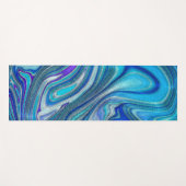 Tapis De Yoga Elégant Aquamarine Paua Rainbow Shell inspiré (Devant (Horizontal))