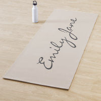 Élégant Beige manuscrit Nom de script personnalisé