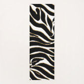Tapis De Yoga Elegant Black Gold Zebra White Animal Print (Devant)