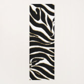 Tapis De Yoga Elegant Black Gold Zebra White Animal Print (Dos)