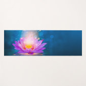 Tapis De Yoga Élégant bleu lotus pourpre (Devant (Horizontal))