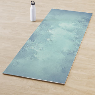 Tapis De Yoga Elégant bleu vert Grunge Aquarelle Arrière - plan