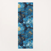 Tapis De Yoga Elegant Boho Blue Gold Floral Mandala (Devant)