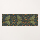 Tapis De Yoga Élégant boho rétro Luna moth botanique (Devant (Horizontal))