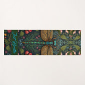 Tapis De Yoga Élégant botanique de libellule Vintage (Devant (Horizontal))
