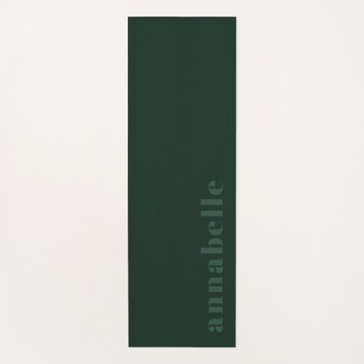 Tapis De Yoga Élégant classique émeraude foncée tendance simple (Devant)